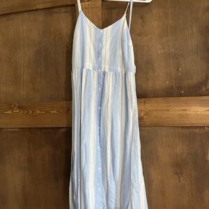 Blue and White Striped Sun Dress